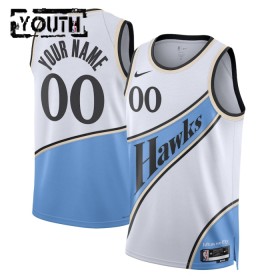 NBA Børn Trøje Atlanta Hawks Custom 2024-25 Nike City Edition Hvid Swingman